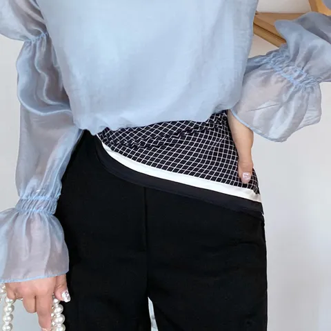 Moda Mujer Cuadros Estampado Pañuelo Cuadrado Conmutaje Versátil Decorativo Raso Pañuelo Diario Viaje Poly Pañuelo de Cuello Para Mujer Joyería