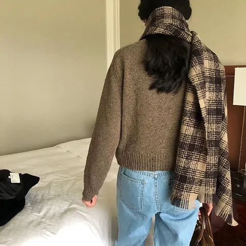 Écharpe Écossaise en Polyester Chaude d'Hiver pour Femmes Douce Châle Enveloppant à Franges Mode Chic Cadeau
