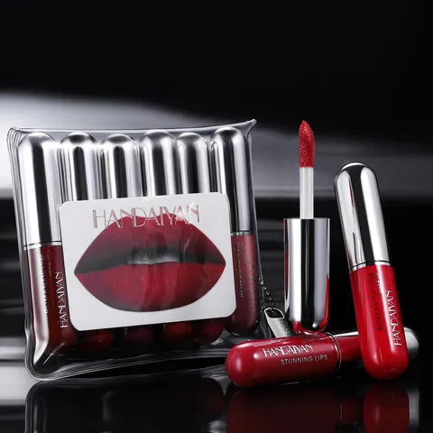 Capsule Liquid Lip Gloss Waterproof Long Lasting Matte Lip Tint Makeup Kit For Women Daily Beauty