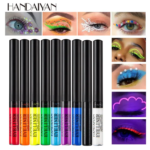 Handaiyan Colored Liquid Eyeliner Pen Matte Waterproof Long Lasting UV Neon Eye Makeup Cosmetic Tool