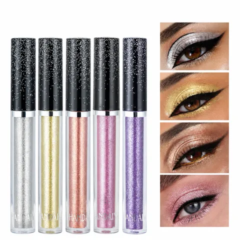HANDAIYAN Ombretto Liquido Brillantinato Glitter Ombretto Metallico Illuminante Trucco Occhi Liquido Cosmetici a Lunga Tenuta