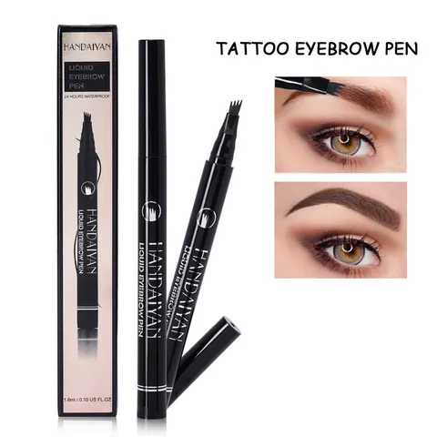 Handaiyan Four Claw Liquid Eyebrow Pencil Waterproof Long Lasting Micro-Sculpting Fine Tip Eyebrow Makeup Pen