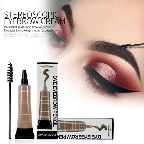 Waterproof Long Lasting Liquid Eyebrow Gel Natural Tint Eye Makeup Tinted Eyebrow Cream With Brush