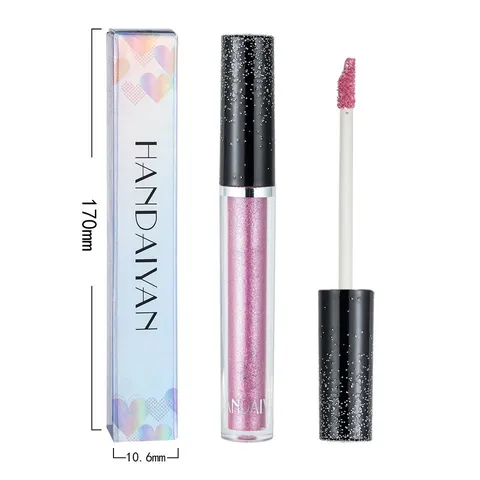 HANDAIYAN Liquid Eyeshadow Shimmer Glitter Eyeshadow Metallic Brightening Liquid Eye Makeup Long Lasting Cosmetics