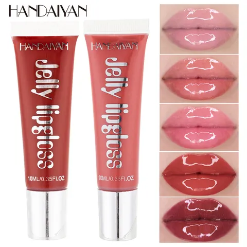 Handaiyan Brillant à Lèvres en Verre Hydratant Jelly Teinte à Lèvres Rouge à Lèvres Liquide Brillant Maquillage