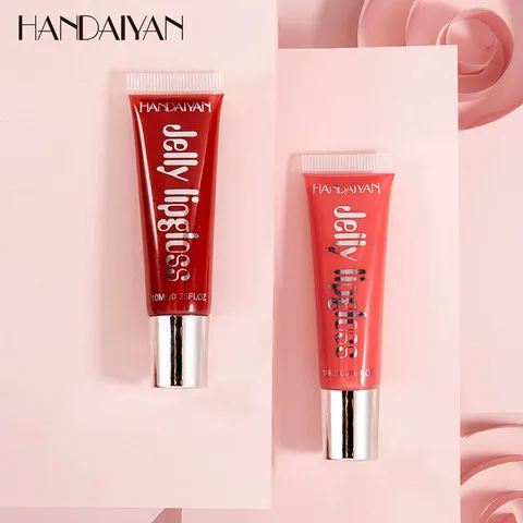 Handaiyan Brillant à Lèvres en Verre Hydratant Jelly Teinte à Lèvres Rouge à Lèvres Liquide Brillant Maquillage