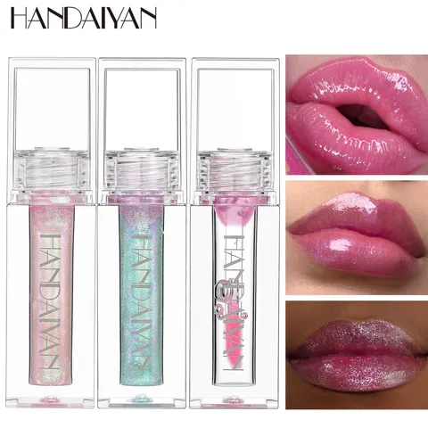 Color Changing Moisturizing Lip Gloss Pearlescent Lip Oil Clear Tinted Hydrating Shine Lip Makeup For Women