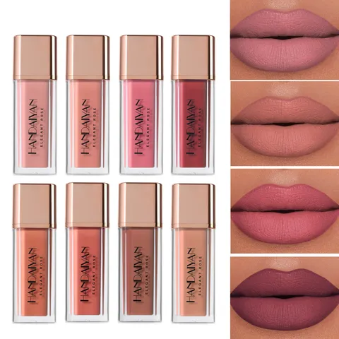 Waterproof Long Lasting Matte Liquid Lipstick Velvet Lip Gloss Non Stick Cup Lip Tint Makeup For Women