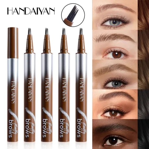 Waterproof Liquid Eyebrow Pencil Four-Fork Tip Long Lasting Natural Wild Eyebrow Makeup Precision Eye Cosmetics