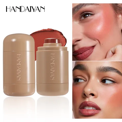 Portable Matte Lip And Cheek Dual Use Blush Stick Natural Face Contour Makeup Cream Blush For Women