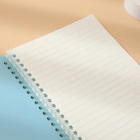 Cahier à Spirale Couverture PP Macaron Rétro Journal Créatif à Feuillets Mobiles Blocs-notes de Bureau Agenda d'Affaires