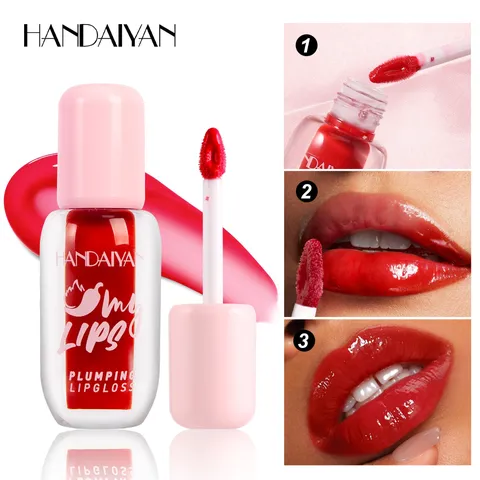 Gloss à Lèvres Miroir Aquatique Hydratant Longue Tenue Imperméable Liquide Rouge à Lèvres Repulpant Nacré Teinte à Lèvres Maquillage