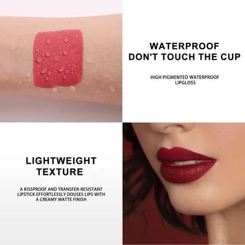 Handaiyan Rossetto Liquido Opaco Impermeabile Antiscivolo Lunga Durata Lucidalabbra Velluto Trucco Donna Cosmetici