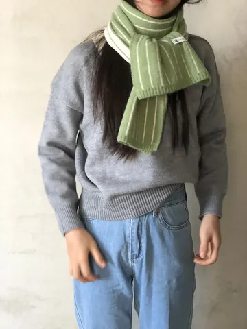 Vintage Gestreift Wolle Gestrickt Winter Warm Schal Für Damen Klassisch Weich Geometrische Linien Gemütlich Wrap Schal Zubehör