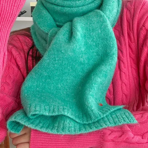 Unisex Einfarbig Winter Schal Warm Schafwolle Mischung Gestrickt Halswärmer Koreanischer Stil Elegant Weich Schal Für Herren Damen