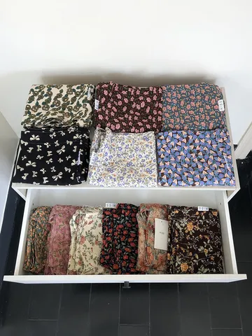 Sac Fourre-tout en Toile Florale pour Femmes Imprimé Nœud Grand Sac à Bandoulière Style Décontracté Pliable Écologique Réutilisable pour Étudiants