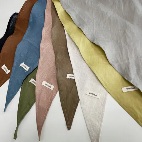 Foulard a Triangolo in Cotone Tinta Unita Minimalista Coreano per Donna Bandana Traspirante Accessori per Capelli