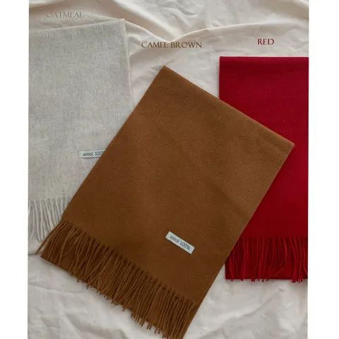 Einfarbig Wolle Schal Warm Quaste Lang Gestrickt Winter Wickelschal Für Paare Damen Herren Alltäglich Mode Pendeln Accessoires Geschenk