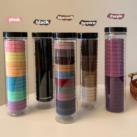 Naadloze Elastische Haarelastiekjes In Blik Rekbare Duurzame Haarbanden Geen Schade Scrunchies Voor Vrouwen Dagelijks Gebruik