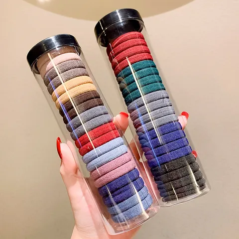 Naadloze Elastische Haarelastiekjes In Blik Rekbare Duurzame Haarbanden Geen Schade Scrunchies Voor Vrouwen Dagelijks Gebruik