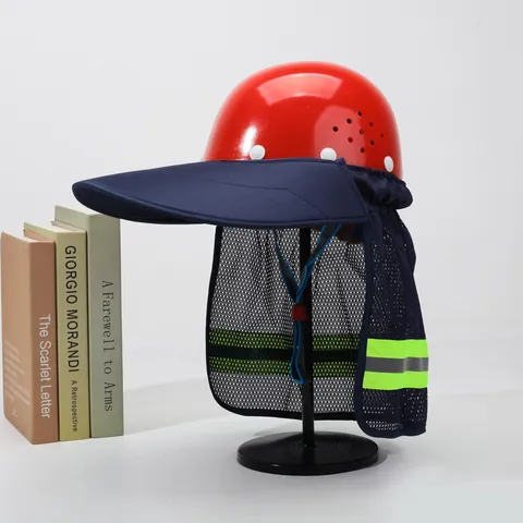 Bouw Harde Hoed Zonnescherm Mesh Nekomslag Reflecterende Zonnebrandcrème Hoed Cover Outdoor Werken Veiligheid Zonnevizier Pet