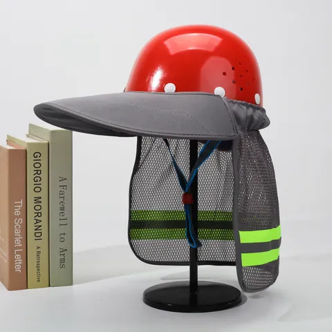 Bouw Harde Hoed Zonnescherm Mesh Nekomslag Reflecterende Zonnebrandcrème Hoed Cover Outdoor Werken Veiligheid Zonnevizier Pet