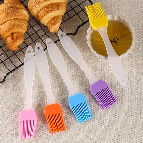 Small Silicone Oil Brush Food BBQ Brush Heat Resistant Cooking Pastry Basting Brush For Kitchen Baking Cooking Tool