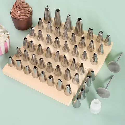 Boquillas para Manga Pastelera de Acero Inoxidable Kit de Decoración de Pasteles Herramientas de Repostería Con Caja de Almacenamiento Para Cocina Panadería