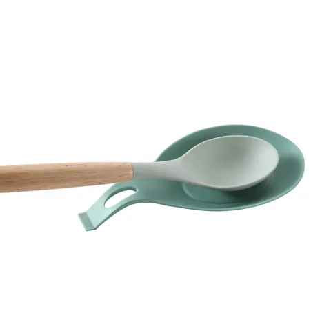 Silicone Spoon Rest Heat Resistant Kitchen Utensil Holder For Spatulas Ladles Tableware Pads Flexible Durable Easy Clean Home Gadgets