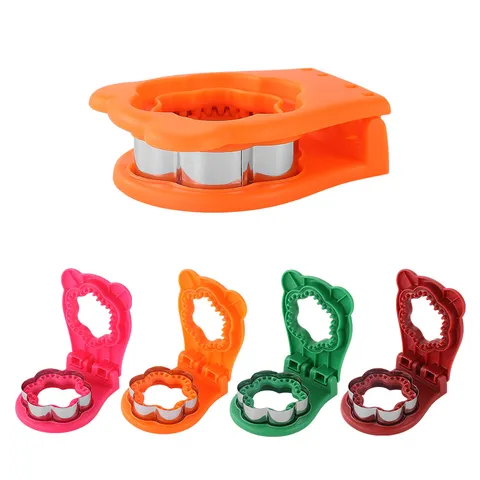 Home DIY Sandwich Cutter And Sealer Mold Stainless Steel Plastic Sandwich Maker Press Baking Tool Kitchen Gadgets