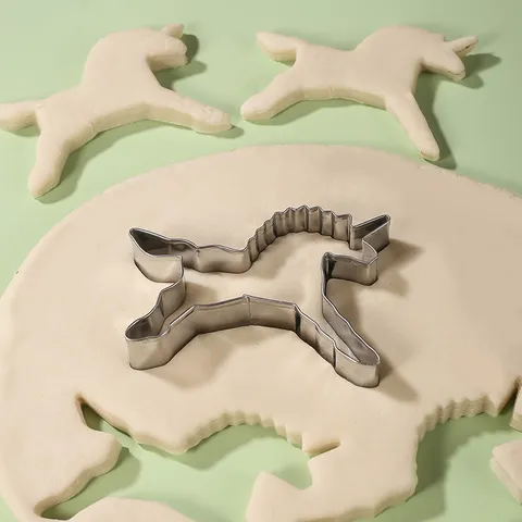 Unicornio Acero Inoxidable Molde para Galletas Dibujos Animados Poney Fondant Glaseado Cortador DIY Herramienta de Repostería Accesorios de Cocina