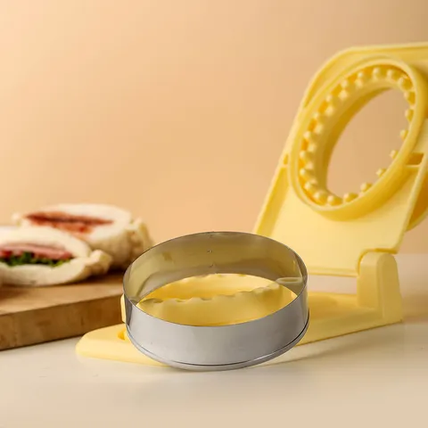Coupe-Sandwich Rond Assisté Par Ressort Croûte De Toast Et Moule D'Étanchéité Machine À Sandwich De Poche Outil De Cuisson De Cuisine