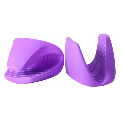 Silicone Oven Mitts Heat Resistant Mini Pinch Grips Non-Slip Pot Holders Kitchen Baking Microwave Cooking Tool Pair