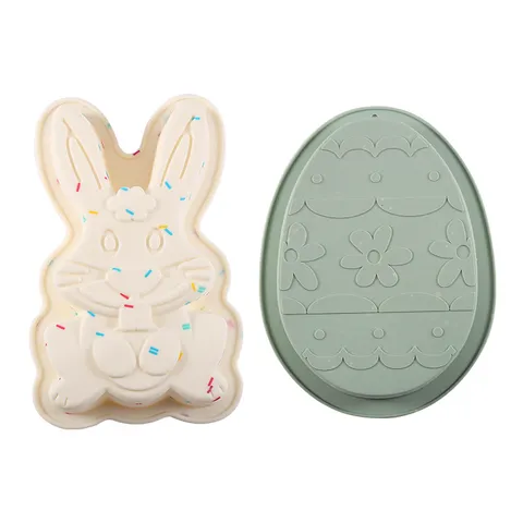 Easter Bunny And Dinosaur Egg Silicone Cake Mold High Temperature Resistant DIY Baking Mold