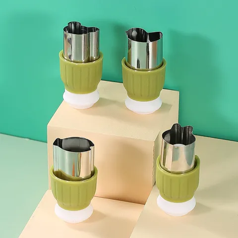 Juego de Moldes Cortadores de Frutas y Verduras de Acero Inoxidable Tipo Presión Cortador de Galletas Bento DIY Molde de Comida para Bebé Herramientas de Horno de Cocina