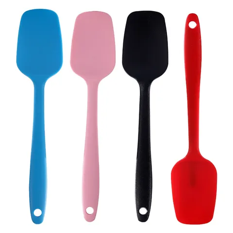 One Piece Silicone Spatula Baking Tool Heat Resistant Cream Cake Scraper Chocolate Mixing Kitchen Gadget