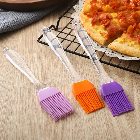 Silicone Pastry Brush BBQ Oil Brush Food Cooking Brush Kitchen Baking Tool With Transparent Handle