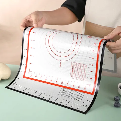 Food Grade Silicone Dough Kneading Mat Non Stick Baking Mat With Measurement Scale Kitchen Rolling Pastry Mat Pad