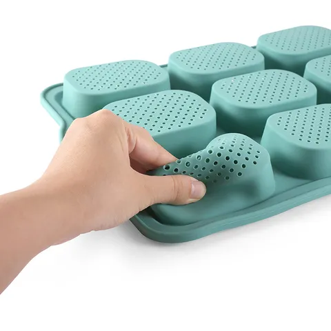 Stampo per Pane Baguette Ellisse in Silicone a 9 Griglie Teglia da Forno Antiaderente Toast Perforato Strumento da Cucina