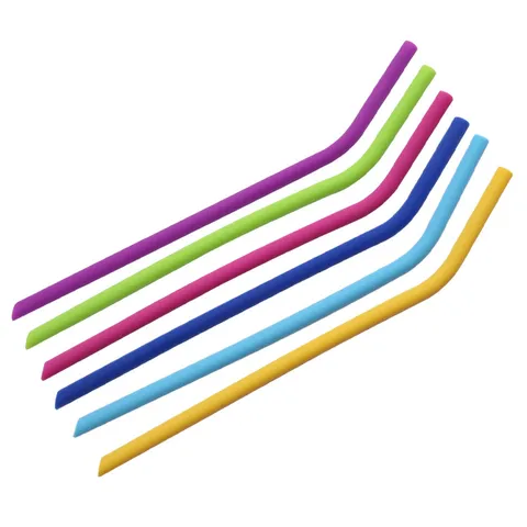 Food Grade Silicone Drinking Straws Flexible Bendable Reusable Smoothie Straws For Kids Daily Home Kitchen Juice Milk Drinks