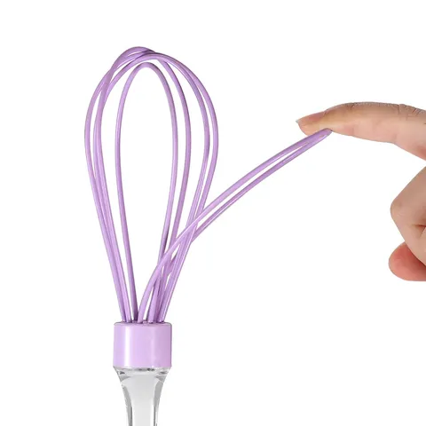 Manueller Silikonbeschichteter Edelstahl Drahtschneebesen Küche Backwerkzeug Eierschläger Handheld Crememischer Kochgerät