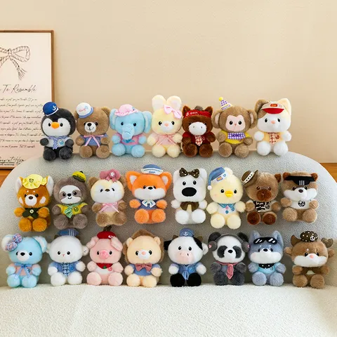 Simatico Animale dei Cartoni Animati Peluche Ciondolo Morbido Imbottito Orso Bruno Pinguino Scimmia Bambola Compagno di Scrivania Ornamento Sospeso