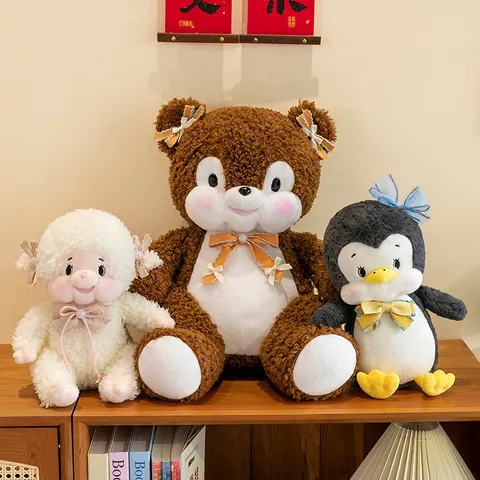 Mignon Forêt Conte de Fées Série Peluche Pingouin Ours Brun Petit Mouton Poupée Doux Animal En Peluche Jouet Enfant