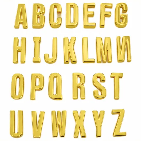 Großer Messing Vergoldeter Englischer Buchstabe DIY Snap Charm Anhänger Für Armband Kette Modeschmuck Herstellung