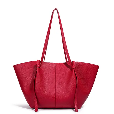 Bolso Tote de Cuero PU de Gran Capacidad para Mujer Grano Lichi Bolso de Hombro Commuter Bolso Casual