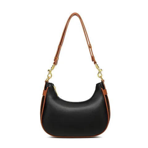 Bolso de Hombro de Cuero PU Minimalista Francés Bolso Hobo Casual de Color Sólido Bolso de Axila para Mujer Viaje Diario