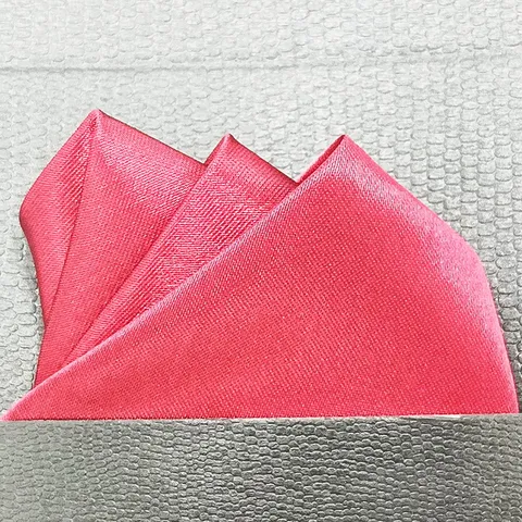 Heren Effen Kleur Glanzend Polyester Pochet Formeel Zakelijk Pak Zakdoek Bruiloft Feest Vierkante Sjaal