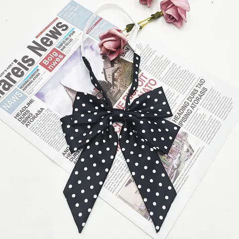 Preppy Style Double Layer Oblique Polka Dot Bow Tie Cute JK Uniform Shirt Collar Flower Fashion Accessories For Women