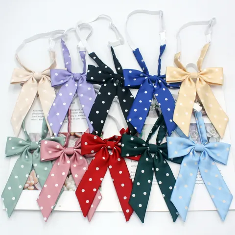 Korean Style College JK Uniform Bow Tie Polka Dot Long Handle Sailor Suit Accessory