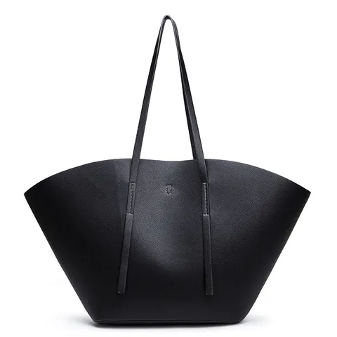 Mujeres Gran Capacidad Bolso Tote de Cuero PU Vintage Commuter Bolso de Hombro Color Sólido Plisado Bolso de Mano